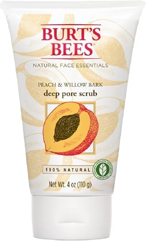 Burts Scrub Peach/Wlbk Size 4.Z Burt'S Bees Peach And Willowbark Deep Pore Scrub Beauty & Personal Care Burt's Bees