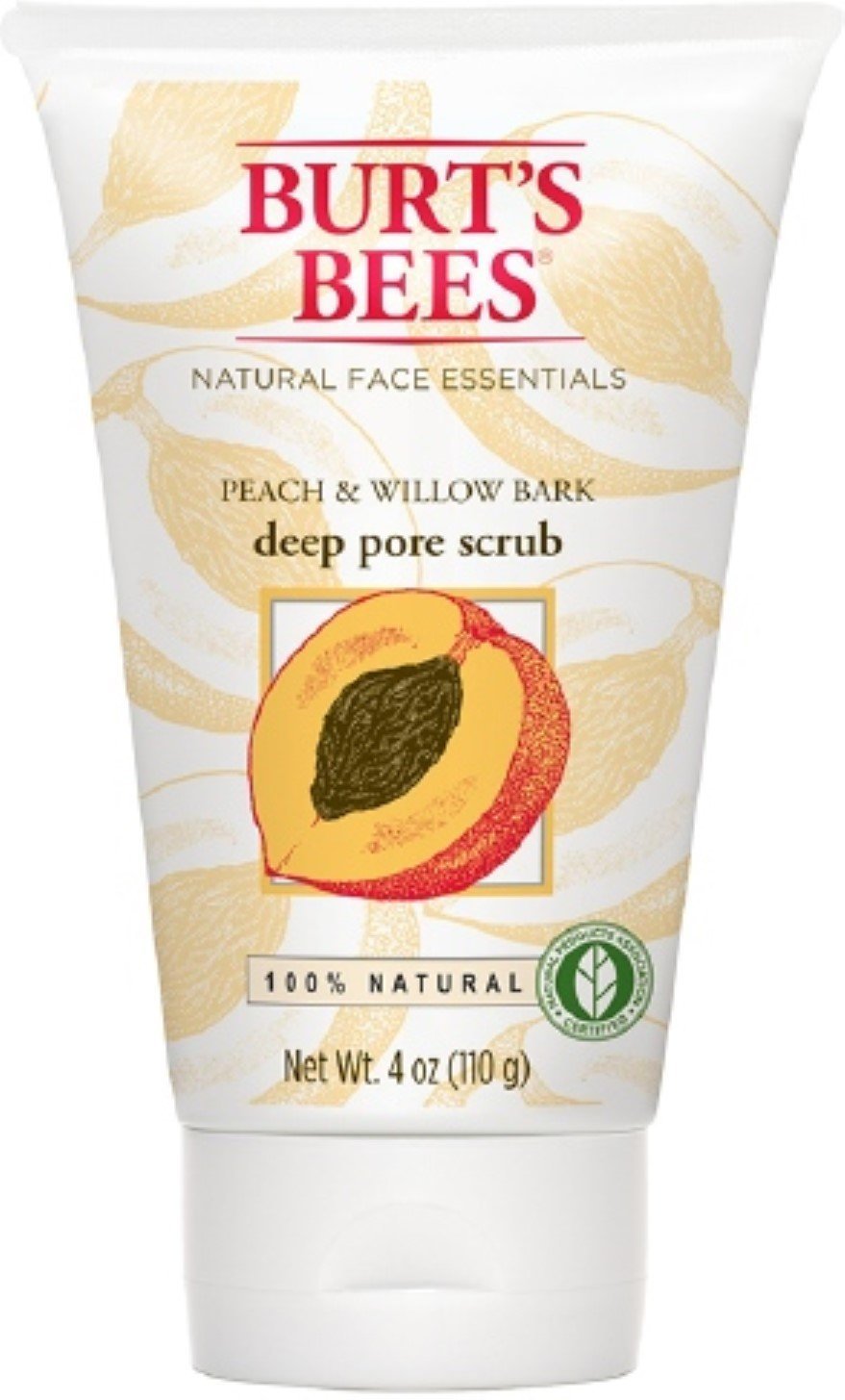 Burts Scrub Peach/Wlbk Size 4.Z Burt'S Bees Peach And Willowbark Deep Pore Scrub Beauty & Personal Care Burt's Bees