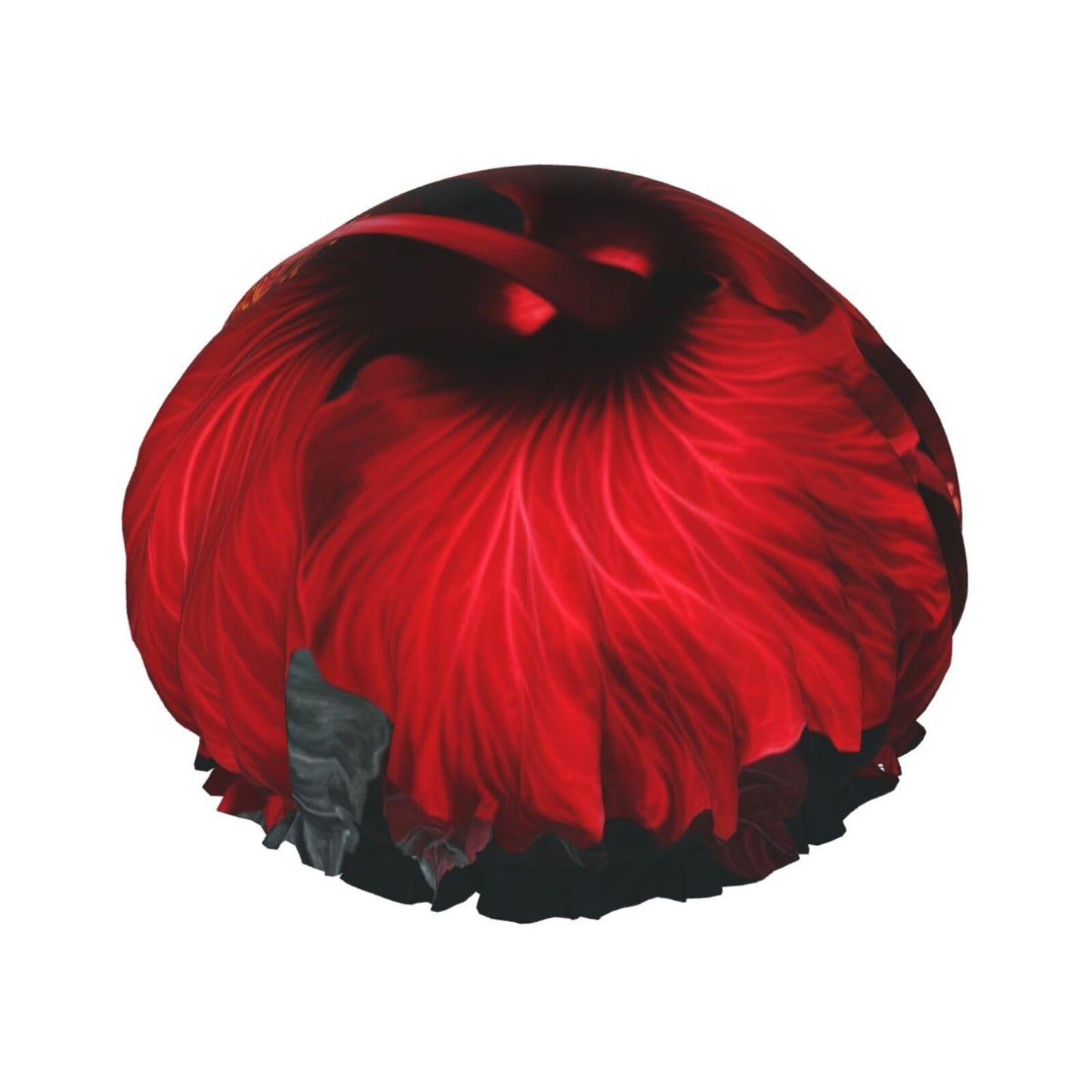 Red Hibiscus Flowers Shower Cap for Women Men Large Reusable Shower Bonnet Double-Layer Waterproof Bath Caps Elastic Band Hair Hat for All Hairstyles Beauty and Personal Care BWLHJKE