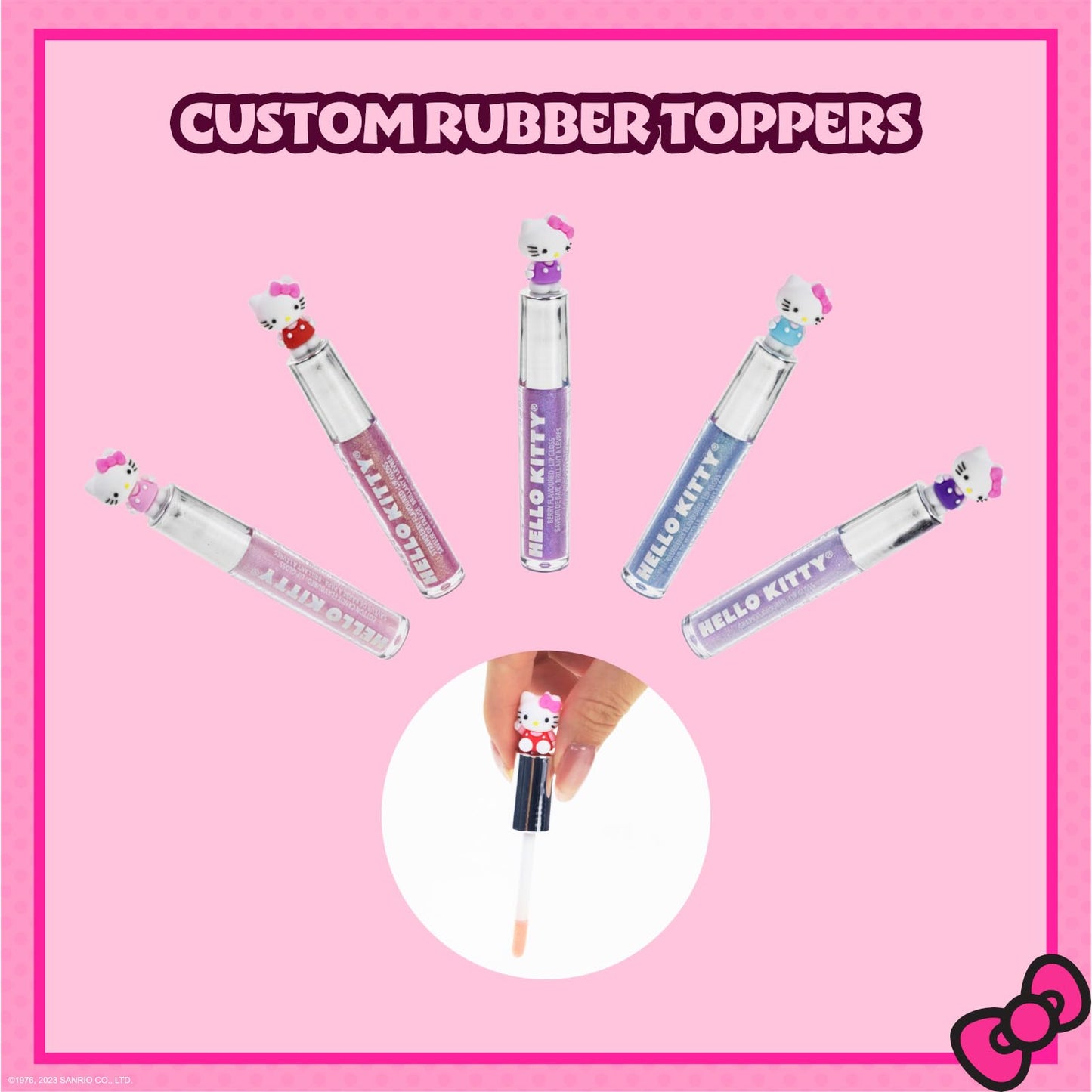 Hello Kitty 5 Pc Plant Based, Moisturizing Lip Gloss Makeup Set for Girls Kids Toddlers, Perfect for Parties Sleepovers Makeovers Birthday Gift for Beauty & Personal Care Townley Girl