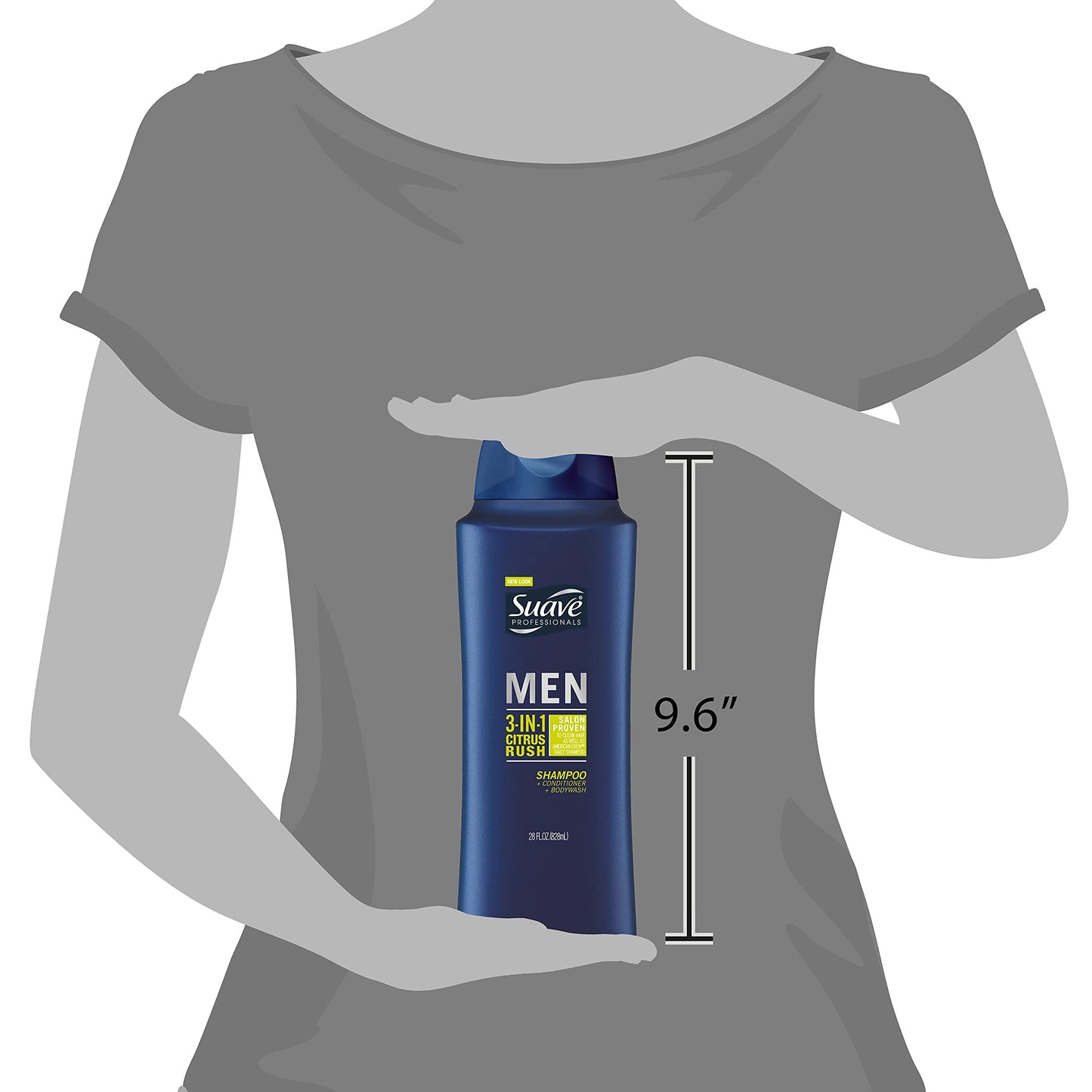 Suave Men 3 in 1 Shampoo Conditioner and Body Wash Citrus Rush 28 oz (Pack of 3) Beauty & Personal Care Suave