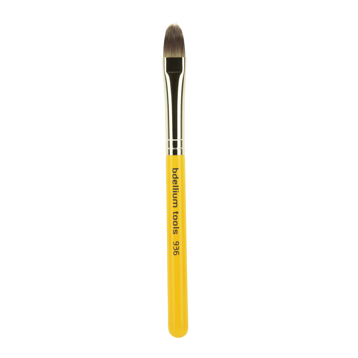 Bdellium Tools Professional Makeup Brush - 936 Concealer - Short Wooden Handle for Convenient Travel, For Blending Concealer (Yellow, 1pc)