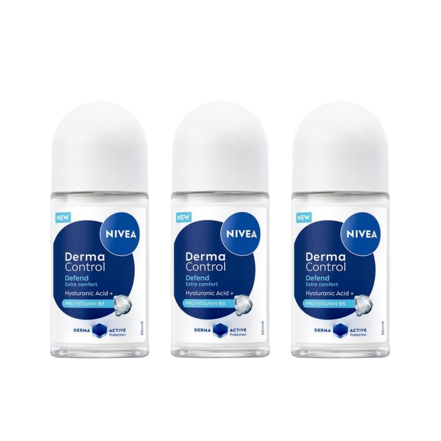 Nivea Derma Control Defend Roll-On Deodorant - 1.69 fl oz - Pack of 3 Beauty and Personal Care NIVEA
