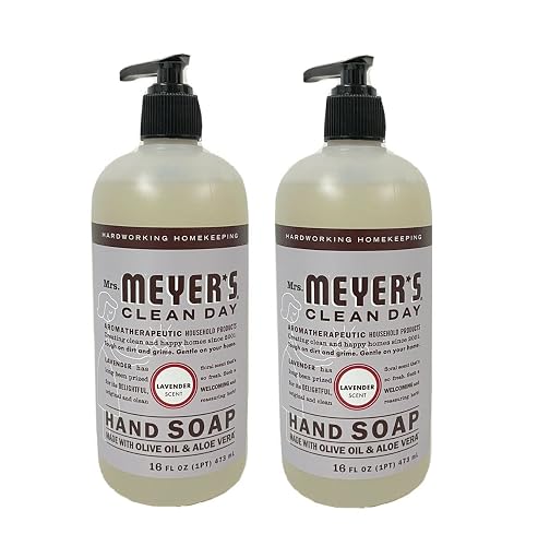 Mrs. Meyer's Liquid Hand Soap, Cruelty Free and Biodegradable Hand Wash Formula Made with Essential Oils,16 oz - Pack of 2 (Lavender) Beauty & Personal Care Mrs. MEYER'S