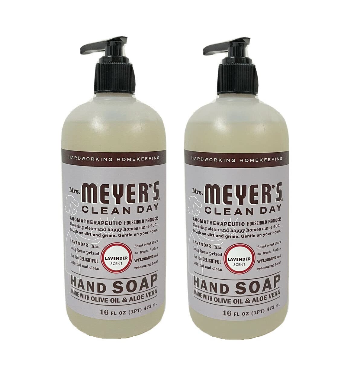 Mrs. Meyer's Liquid Hand Soap, Cruelty Free and Biodegradable Hand Wash Formula Made with Essential Oils,16 oz - Pack of 2 (Lavender) Beauty & Personal Care Mrs. MEYER'S
