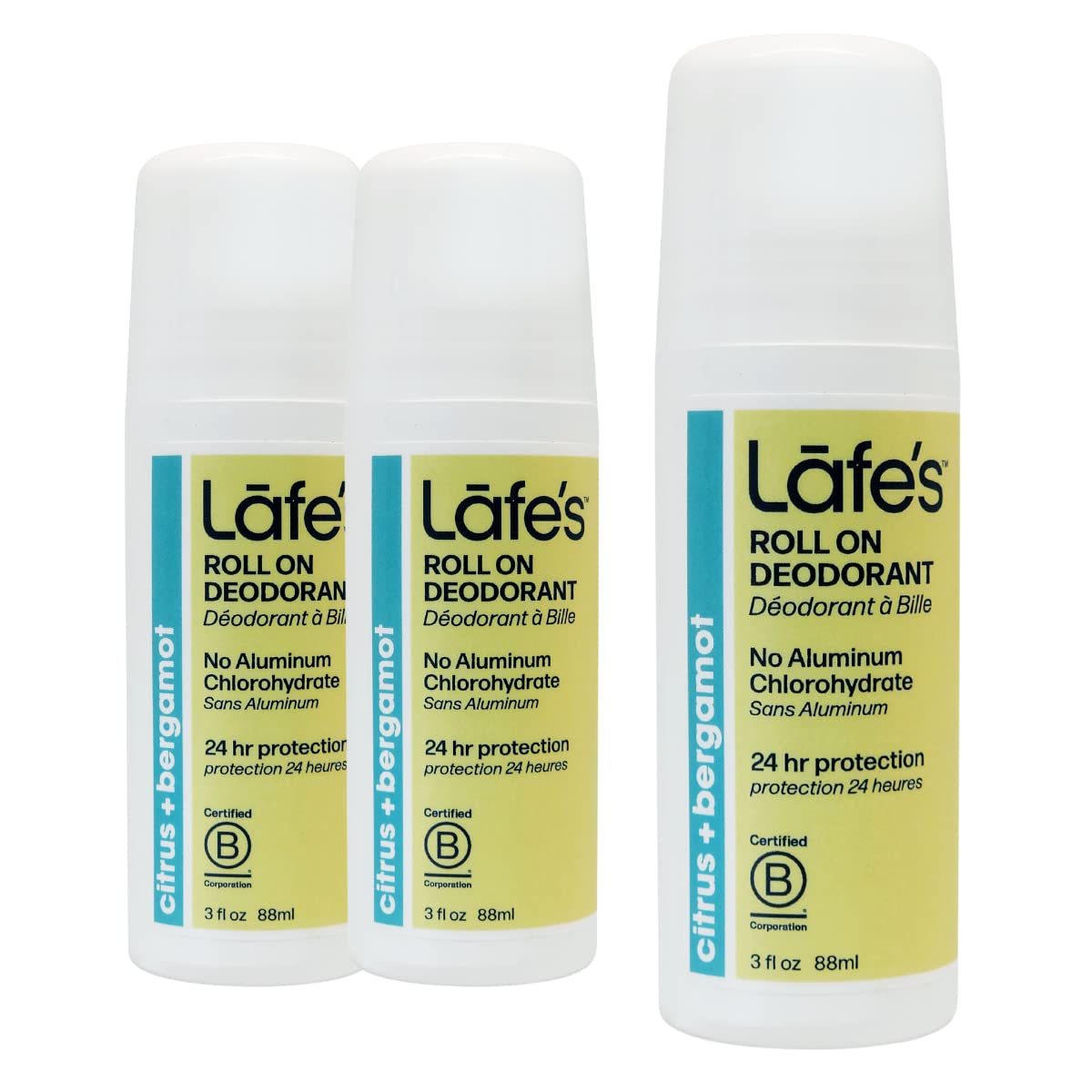 LAFE'S: Roll-On Deodorant, Active, 3 oz (3 pack) Beauty and Personal Care Lafe's
