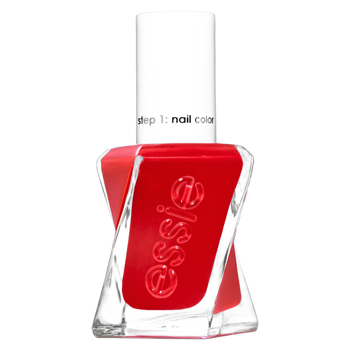 essie Gel Couture Nail Polish, Long-Lasting Scarlet Red Nail Polish, Vegan, Rock The Runway, 0.46 fl oz
