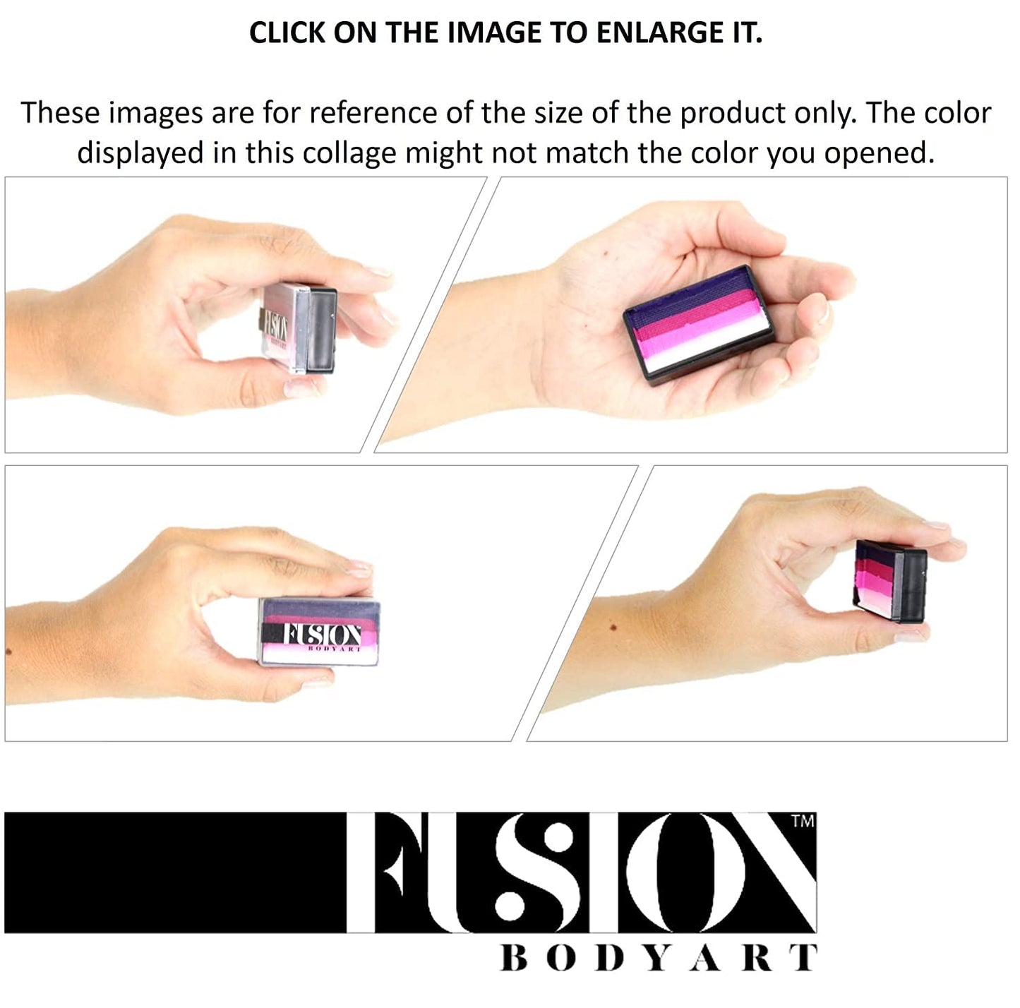 Fusion Body Art Pro Quality Professional Water Based Face Paint Rich Orchid 30gr Split Cake | Hypoallergenic Safe & Non-Toxic - Easy to Paint and Wash Beauty & Personal Care FUSION BODY ART