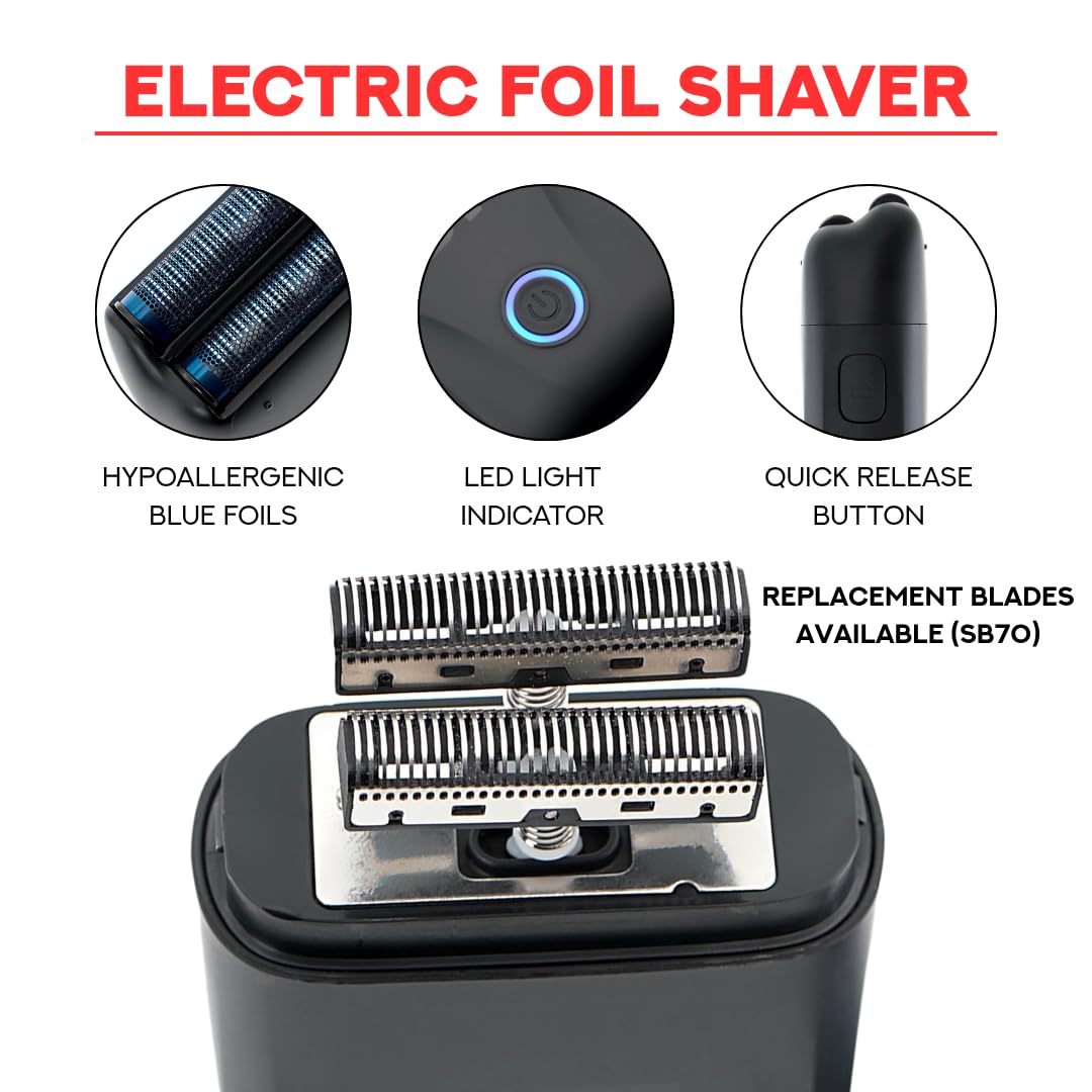 Supreme Trimmer Darkstar 72 Clipper, Trimmer & Darkstar Foil Shaver Set with Magnetic Vector Motor - 180 Min Run Time, 9000 RPM Professional Hair Beauty and Personal Care Supreme Trimmer