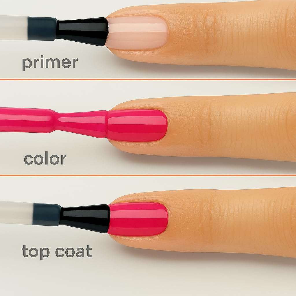 Sally Hansen Miracle Gel Salon Quality Nail Polish | Gel-Like Formula, Two-Step System, No UV Light Needed, Long Lasting | Opaque, Neon | 50 Fuchsia Beauty and Personal Care Sally Hansen