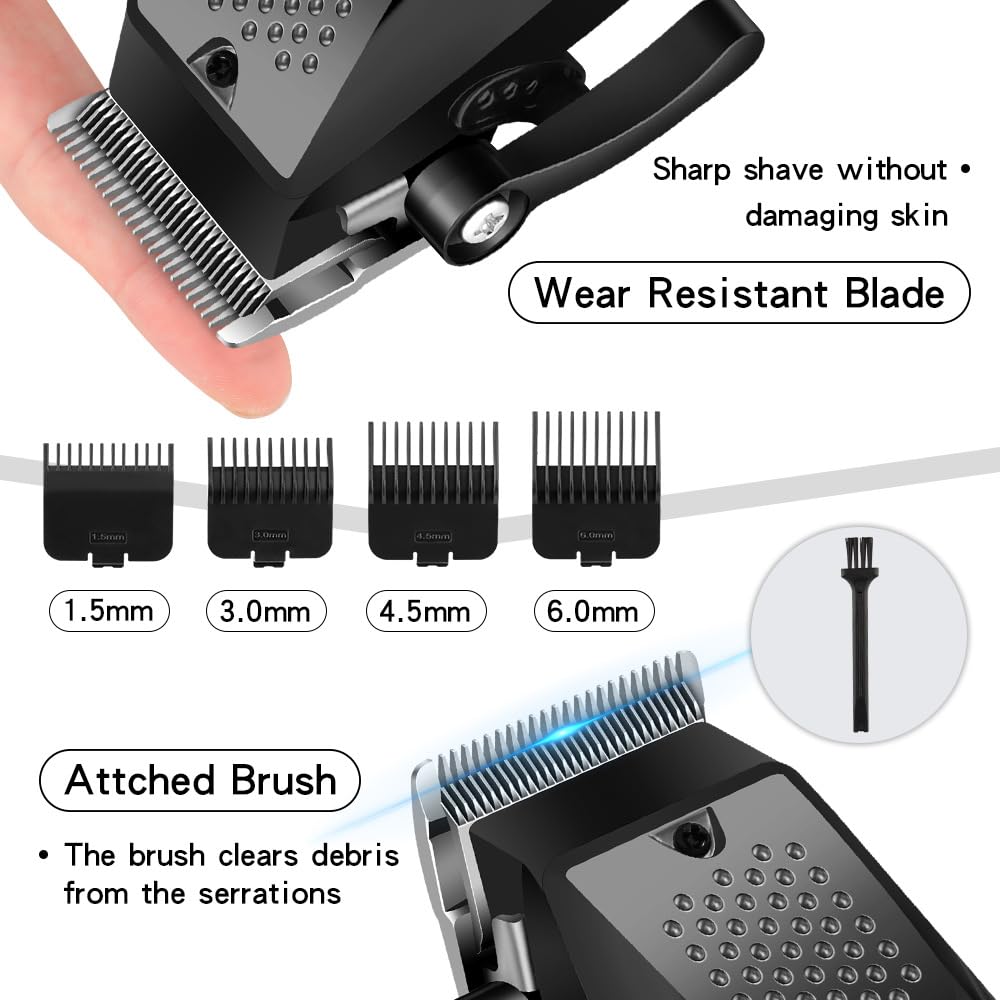 Hair Clippers for Men, Professional Cordless Hair Cutting Kit with LED Display,4 Limit Combs,Super Quite, Perfect for Men Women Barber Kid Beauty and Personal Care QDKVTNDJZ