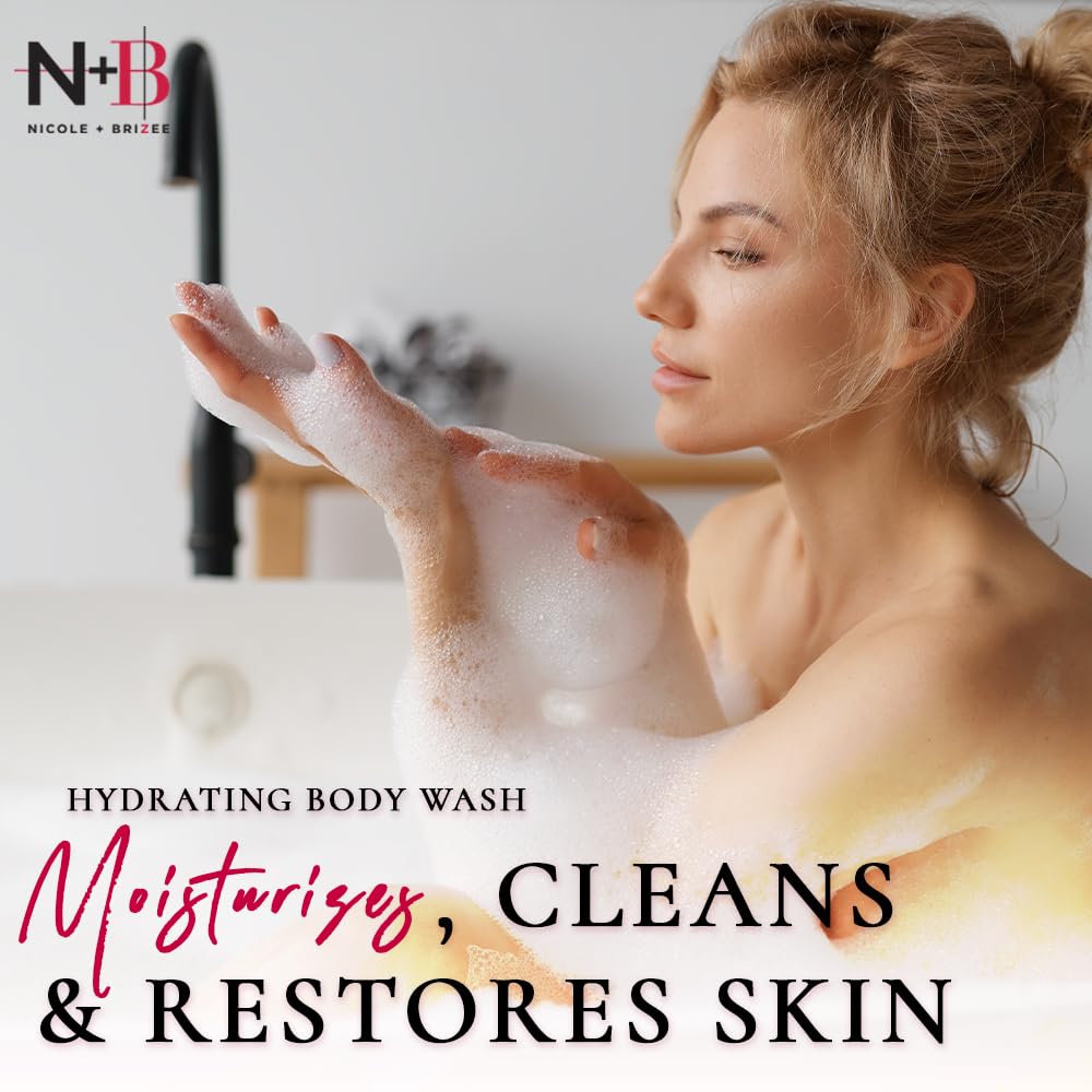 N+B Moisturizing Body Wash for Men & Women | Body Skin Care Made w/Hydrating Argan Oil & Vitamin E | Sulfate Free, Paraben Free, Gluten Free Beauty & Personal Care Nicole + Brizee