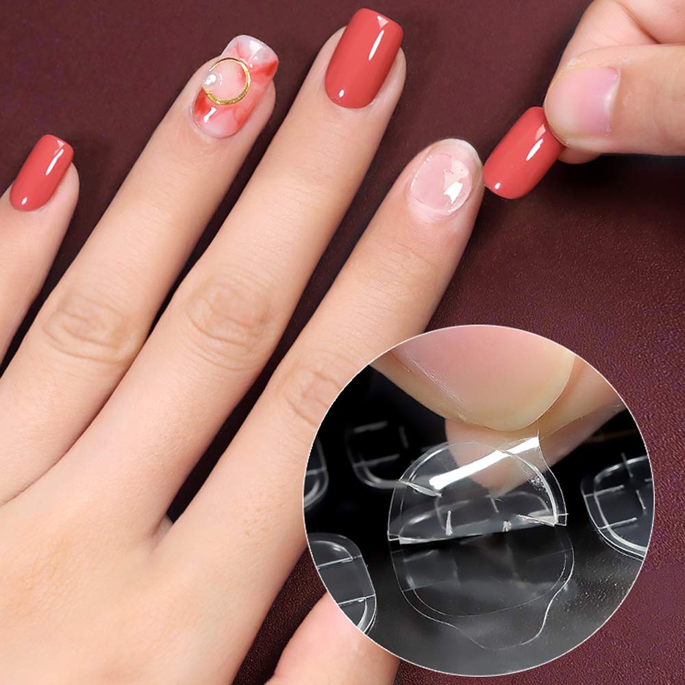 1200 Pcs 50 Sheets Double Side Glue Nail Sticker for Press on Nail Sticky Tabs,Waterproof Breathable False Nail Tips Jelly Adhesive Tabs Nail Glue Beauty & Personal Care mwellewm