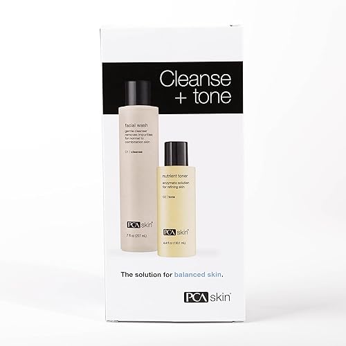 PCA SKIN Cleanse and Tone Skincare Kit, Foaming Face Wash and Nutrient Face Toner Kit, 2 Bottle Skincare Kit Beauty & Personal Care PCA SKIN