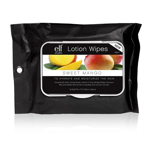 e.l.f. Lotion Wipes, Sweet Mango, 15 Count Beauty & Personal Care e.l.f. cosmetics