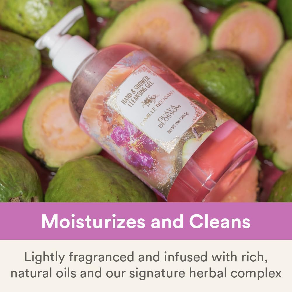 Camille Beckman Guava Blossom Hand & Shower Cleansing Gel - Gentle Moisturizing Body Wash, Fresh Tropical Scent, 13 fl oz Beauty & Personal Care Camille Beckman