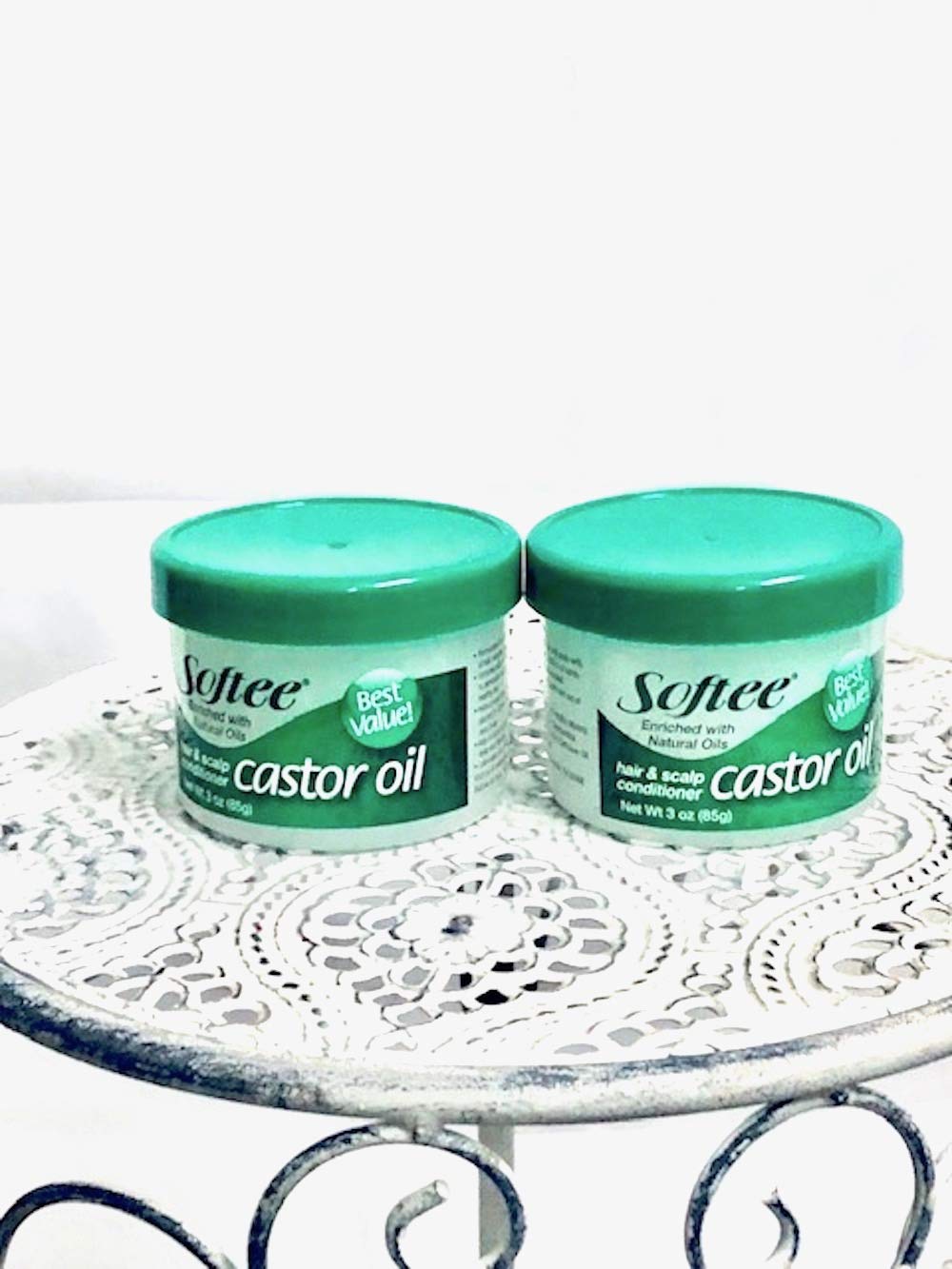 Softee Softee castor oil hair & scalp conditioner 3 ounce, White, 3 Ounce