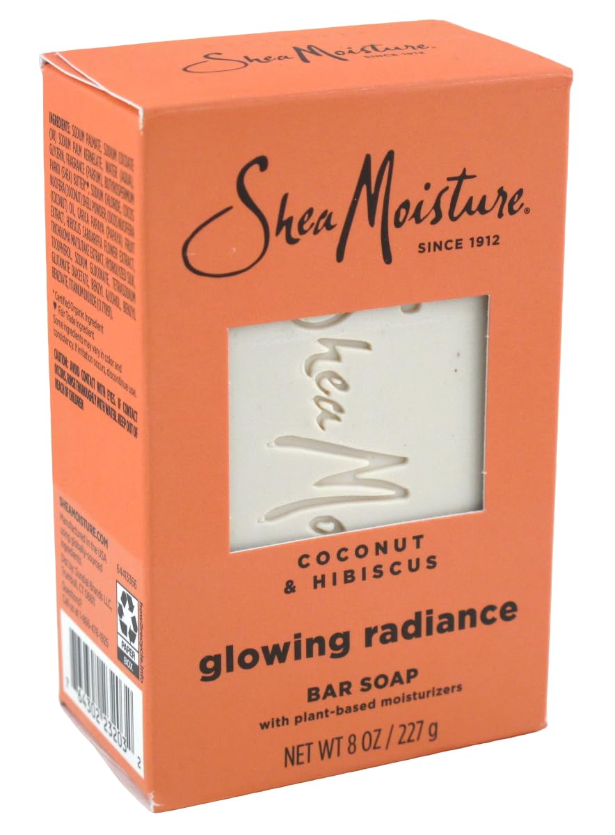 Shea Moisture Soap 8 Ounce Bar Coconut & Hibiscus Shea Butter (235ml) (6 Pack) Beauty & Personal Care Shea Moisture