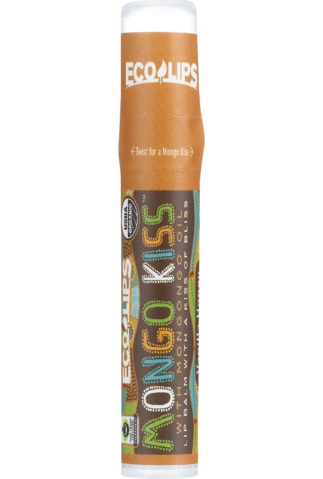 ECO LIPS Organic Mongo Kiss Vanilla Honey Lip Balm, 0.25 OZ Beauty & Personal Care Eco Lips