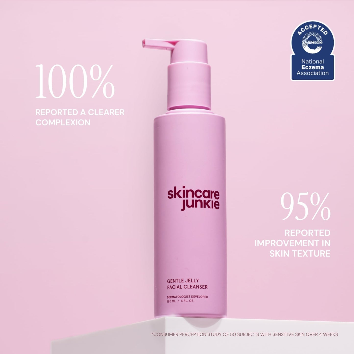Skincare Junkie Jelly Facial Cleanser, Purifying Gel Cleanser for Normal to Oily Skin with Hyaluronic Acid, Ceramides, Niacinamide, No Synthetic Beauty & Personal Care Skincare Junkie