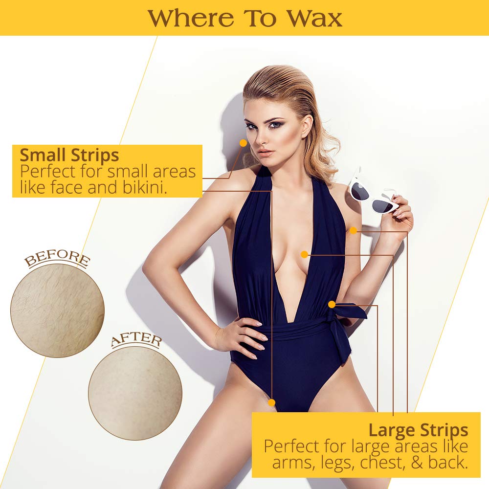 Simply GiGi Ready-to-Use Hair Removal Kit - 12 Face Strips and 6 Body Strips Beauty & Personal Care GIGI