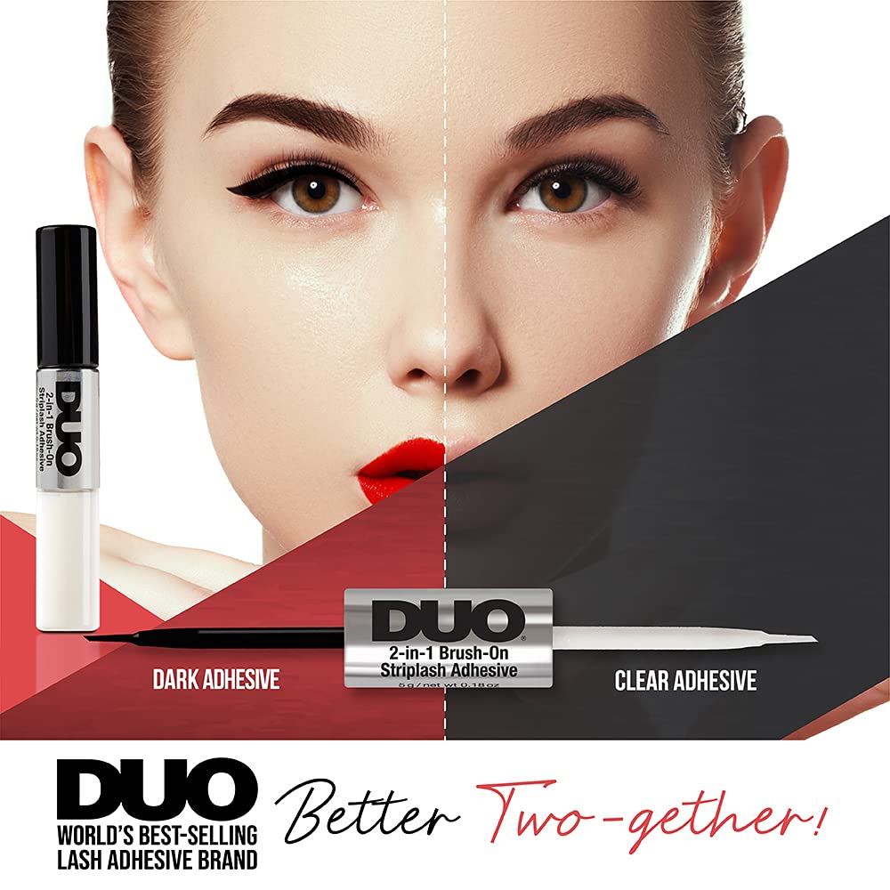 DUO 2-in-1 Brush-On Lash Glue Strip Lash Adhesive Dark Clear 0.18 oz