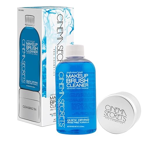 Cinema Secrets Original Blue Vanilla Makeup Brush Cleaner Kit - Professional Cleanser + Cleansing Tin for Makeup Brushes - Quick-Dry, Rinse-Free Beauty & Personal Care CINEMA SECRETS