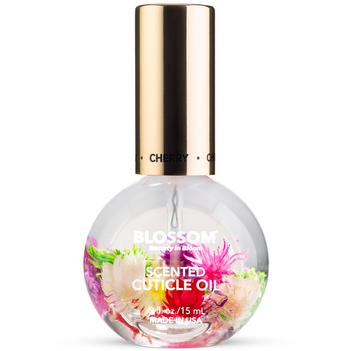 Blossom Cuticle Oil for Nails, Hydrating, Moisturizing, Scented Nail Oil Cuticle Care, Infused with Real Flowers, Made in USA, 0.5 fl. oz, Cherry Beauty & Personal Care Blossom
