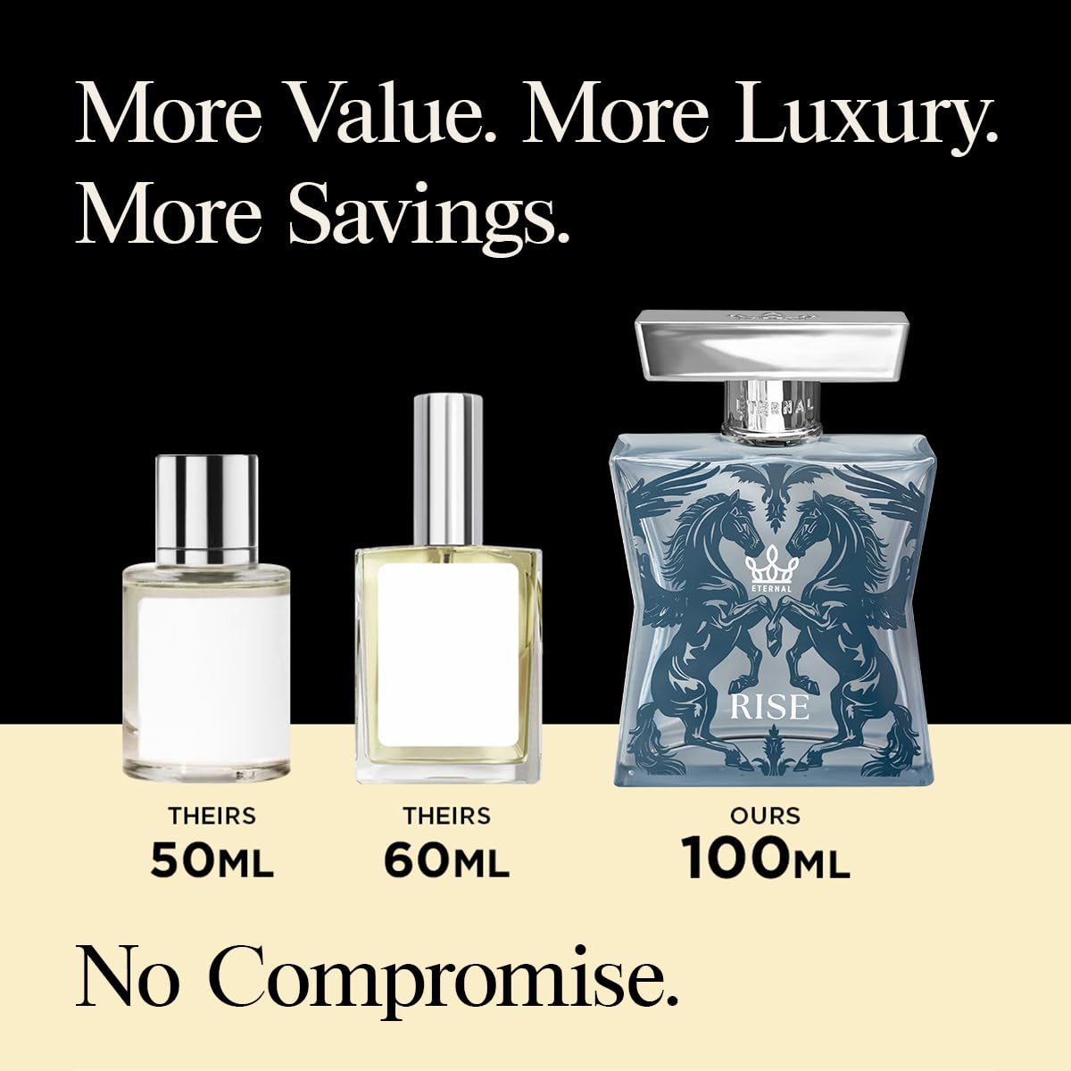 Eternal Fragrance - Eternal Rise - Inspired by Layton - 3.4 oz (100ml) - Eau de Parfum - Long-lasting - Vegan - Clean Ingredients - Cologne Spray Beauty & Personal Care Eternal Fragrance