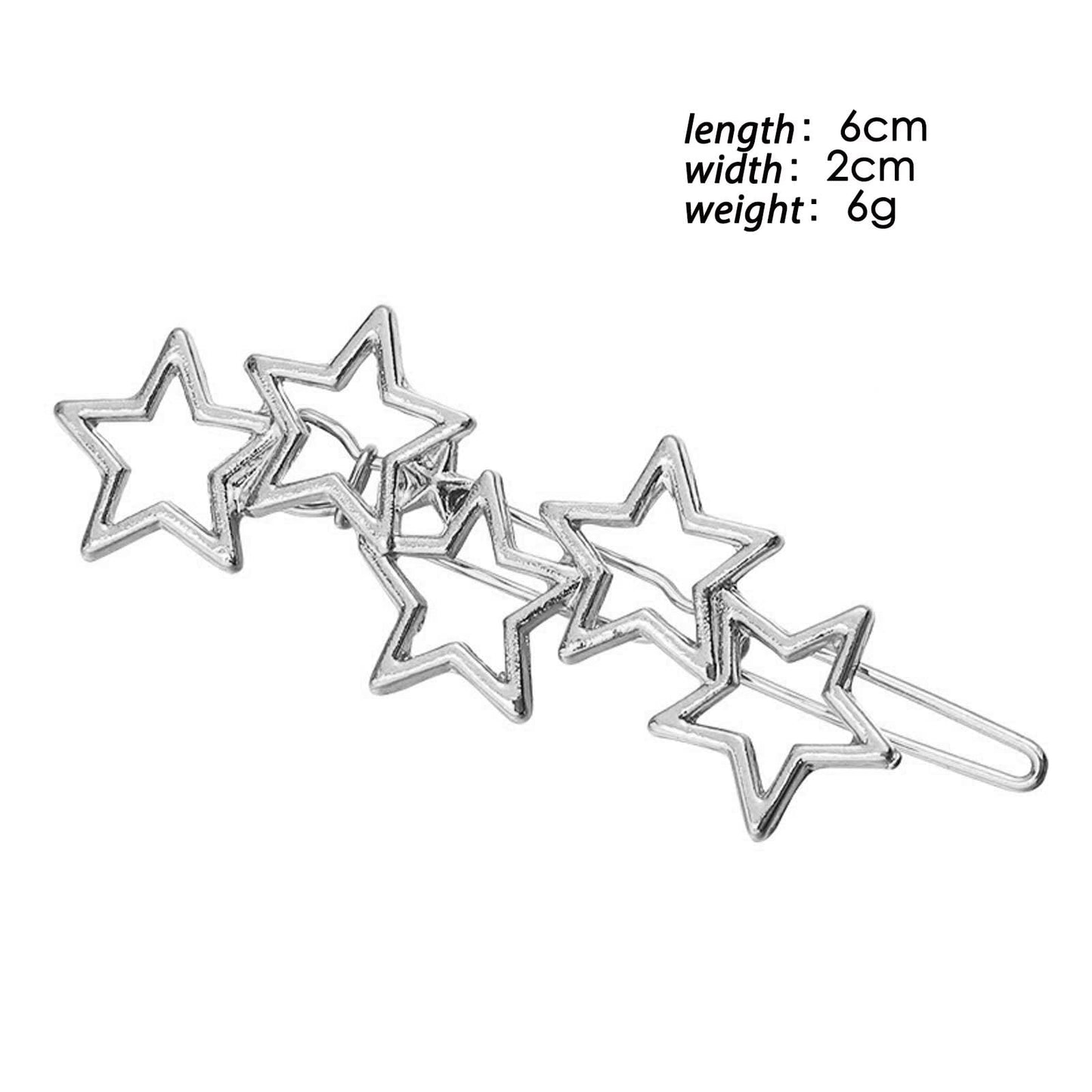 YienDoo Vintage Silver Metal Cluster Hair Accessories - Star Barrettes, Hoop Bobby Pins, and Bridal Hair Clips for Women and Girls Beauty & Personal Care YienDoo