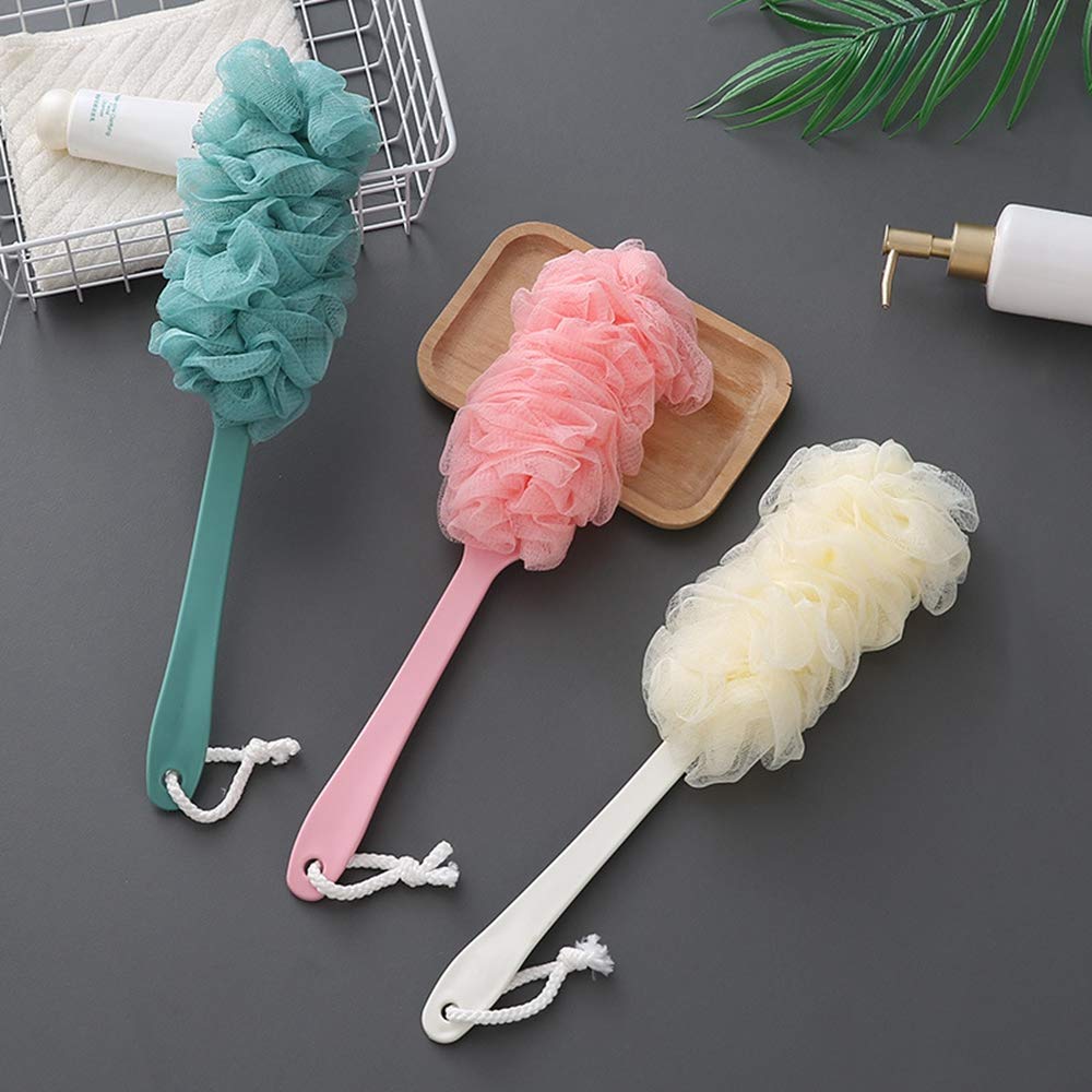 ZMTONE Long-Handled Back Scrubber, Soft Nylon Mesh, Deeply Cleanses, Pink Beauty and Personal Care ZMTONE