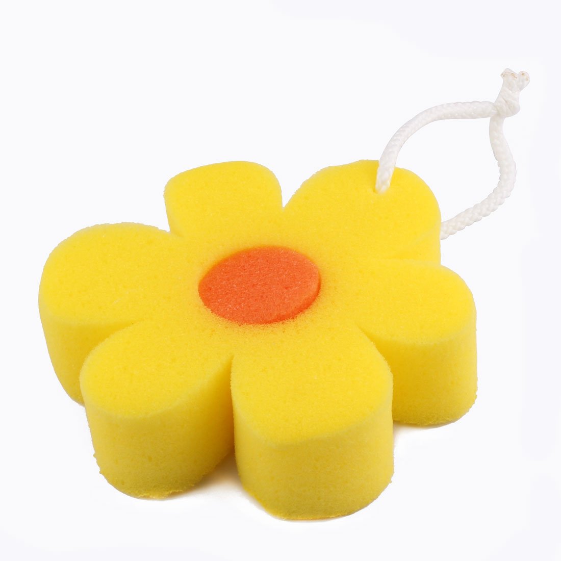 Ruilogod Sponge Household Bathroom Bath Flower Design Body Shower Pouf Scrubber Yellow (id: d91 dd7 328 ad7 758 Beauty and Personal Care Ruilogod