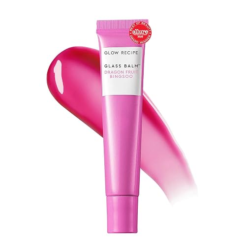 Glow Recipe Glass Balm Lip Treatment - 12Hr Hydrating Lip Balm & Moisturizer with Hyaluronic Acid to Smooth, Plump & Protect from Dryness, High Shine Beauty & Personal Care Glow Recipe