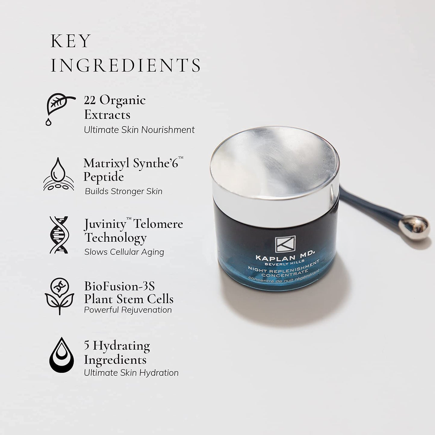 KAPLAN MD Night Replenishment Concentrate, Intense Cell Renewal + Rapid Overnight Nutrition,1.7 oz. Beauty & Personal Care KAPLAN MD