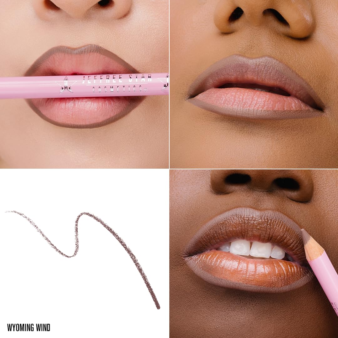 Jeffree Star Cosmetics Velour Lip Liner, Creamy Formula, Satin Finish, Long-Lasting, Peptide Complex, Mineral Oil-Free, Vegan & Cruelty-Free (Wyoming Beauty & Personal Care Jeffree Star