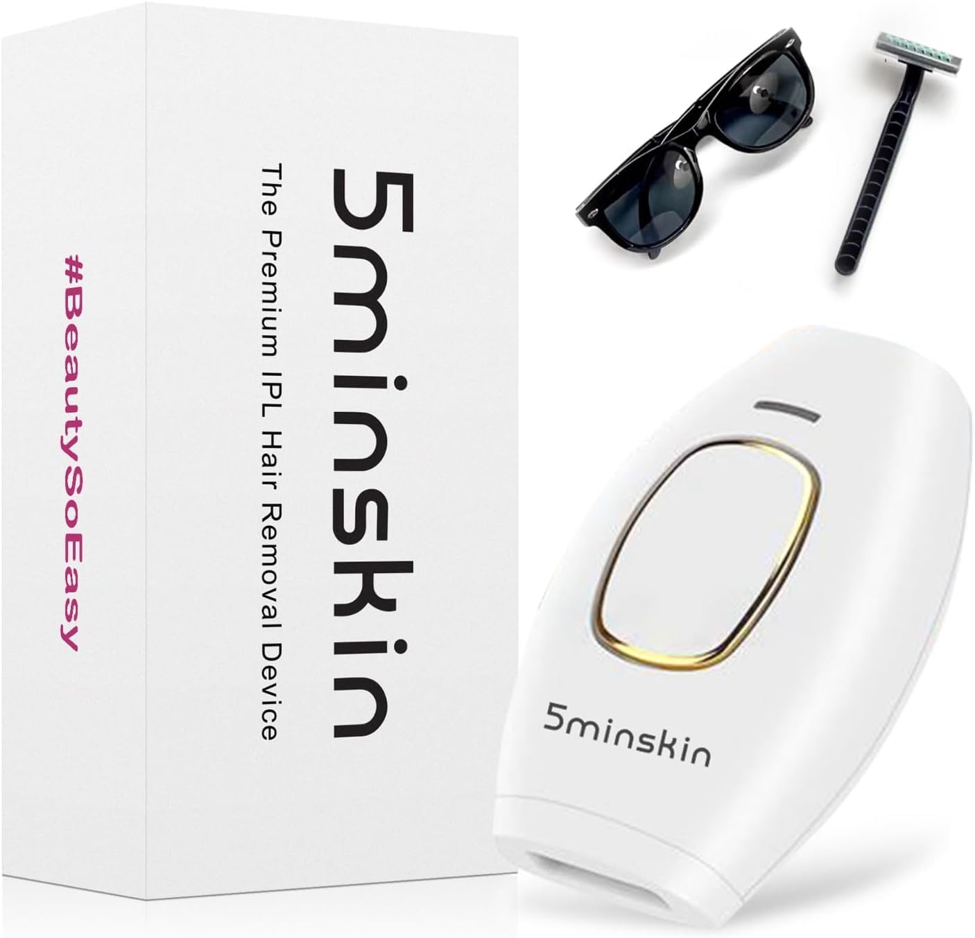 5minskin - at Home Use Permanent Hair Removal, Facial Hair Removal Device for Beautiful Skin of Upper Lips, Arm, Leg, Armpit Beauty and Personal Care 5minskin