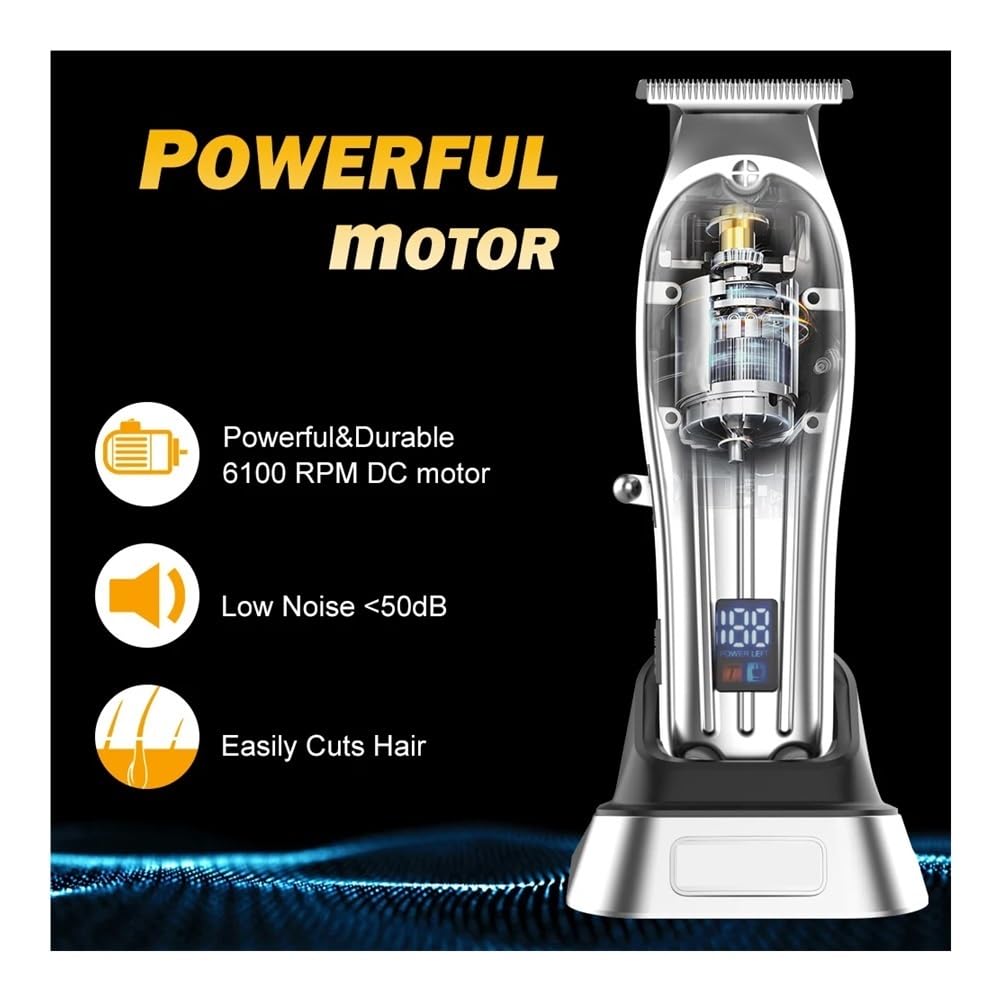 EWKYLSEM Hair Clipper Salon Quality LCD Digital Electric Haircut Machine Shaver Hairdressing Styling Tool with USB Charging Option(Gold) Beauty and Personal Care EWKYLSEM
