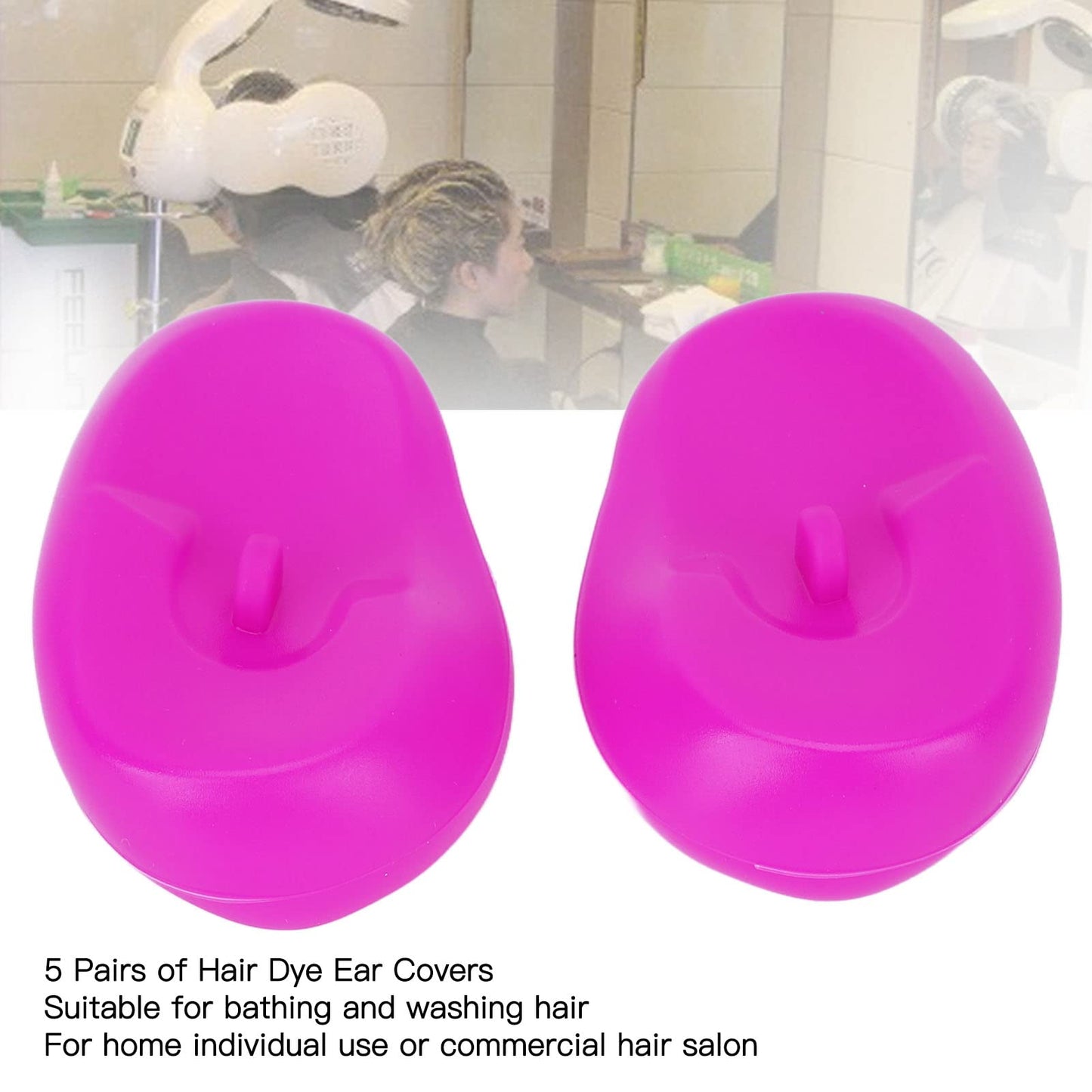 Hair Dye Ear Cover, Ear Cover Protectors For Shower,Hair Dye, Hair Dryer, Bathing, Plastic Ear Shower Reusable Hair Dye Anti Staining Plastic Guard Beauty and Personal Care Brrnoo