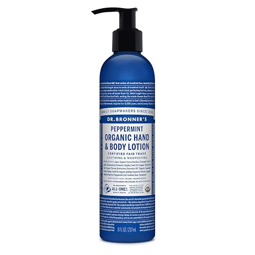 Dr. Bronner'S Fair Trade And Organic Lotion, Peppermint, 8 Oz Beauty & Personal Care Dr. Bronner's
