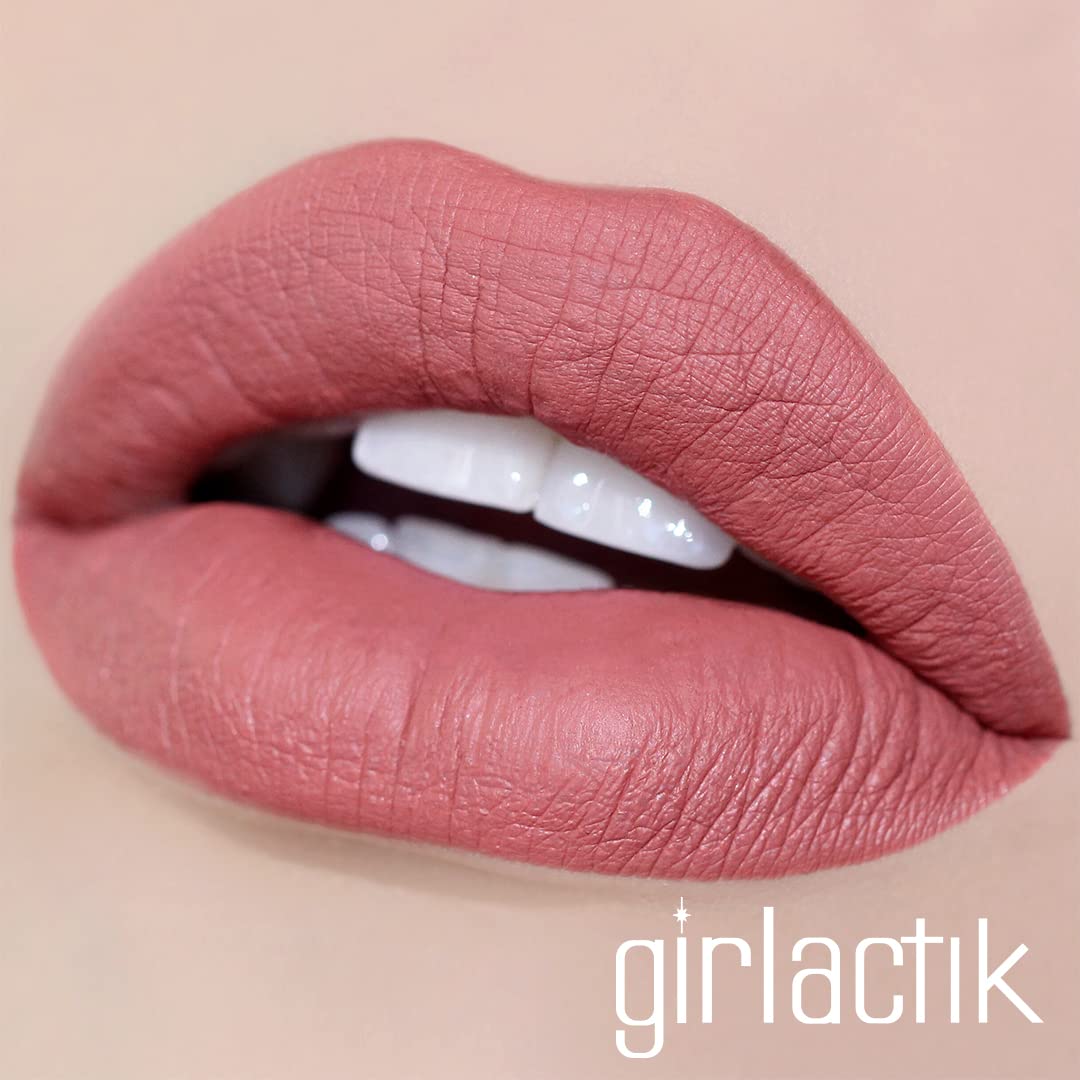 Girlactik Long Lasting Matte Lip Paint Liquid Lipstick in Allure- Long wearing, Smooth Application, Pigmented, Non-Crack Formula, Lightweight, 7.5 ml Beauty & Personal Care Girlactik