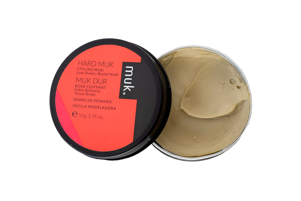 MUK. Haircare Hard Brutal Hold Styling Mud, Hair Product, Hair Mud for Men, Brutal Hold, Low Sheen Finish - 1.7oz Beauty & Personal Care MUK.