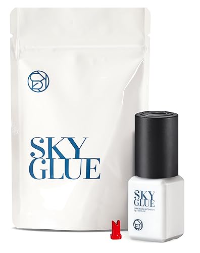Super Strong Sky D Eyelash Extension Glue 5ml - Professional Black Bonding Adhesive for Long Lasting Semi Permanent Individual Lash Extensions - 3-4s Beauty & Personal Care Sky