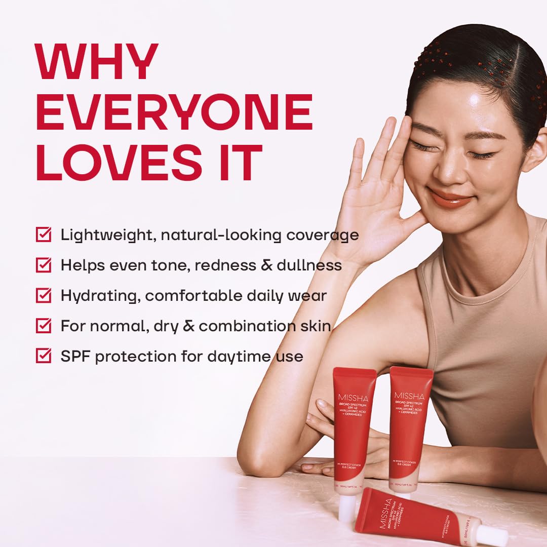 MISSHA M Perfect Cover BB Cream No.21 Light Beige SPF 42 PA+++ 1.69 oz