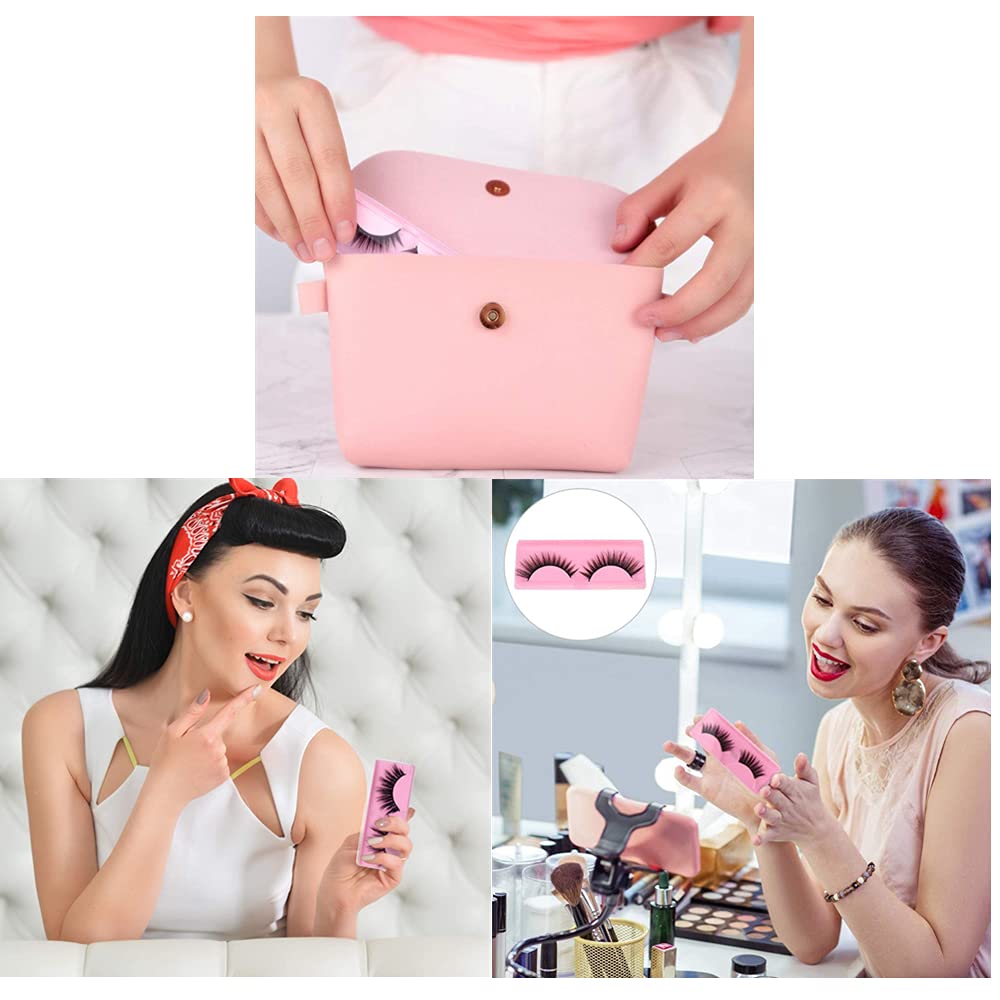LapangZi 50Pcs False Eyelash Case Lash Boxes Packaging Wholesale Eyelash Holder Storage Box Empty Plastic Case Unit Container Makeup Organizer Beauty & Personal Care LapangZi