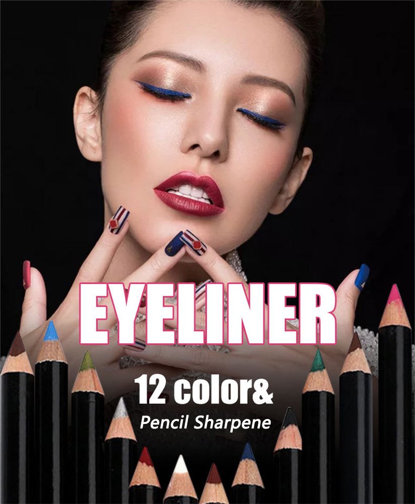 DC-BEAUTIFUL 12Pcs Lot Set 12 Colors Eyeliner Pencil Waterproof Eyebrow Pencil Cosmetics Beauty & Personal Care DC-BEAUTIFUL