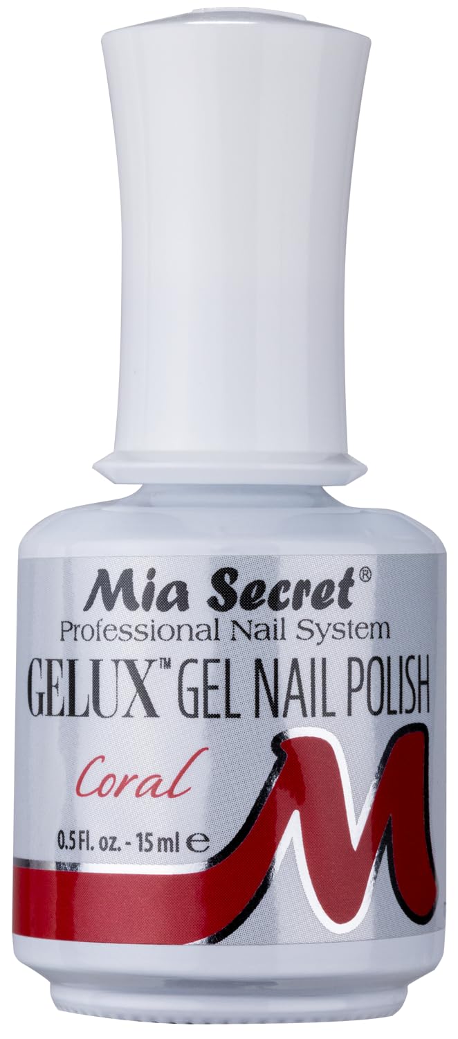 Mia Secret Professional Nail System Gelux UV Gel Soak off Gel Polish Collection .5 oz- Coral