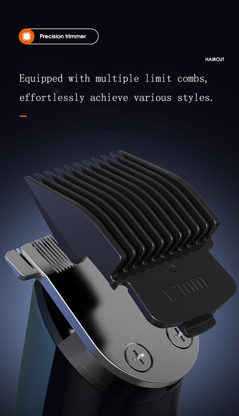 GLESVOWIO Multifunctional Beard Trimmer for Men Electric Razor for Nose Body Face and Mustache 5-in-1 Barber Hair Clippers Cordless Shavers Beauty and Personal Care GLESVOWIO