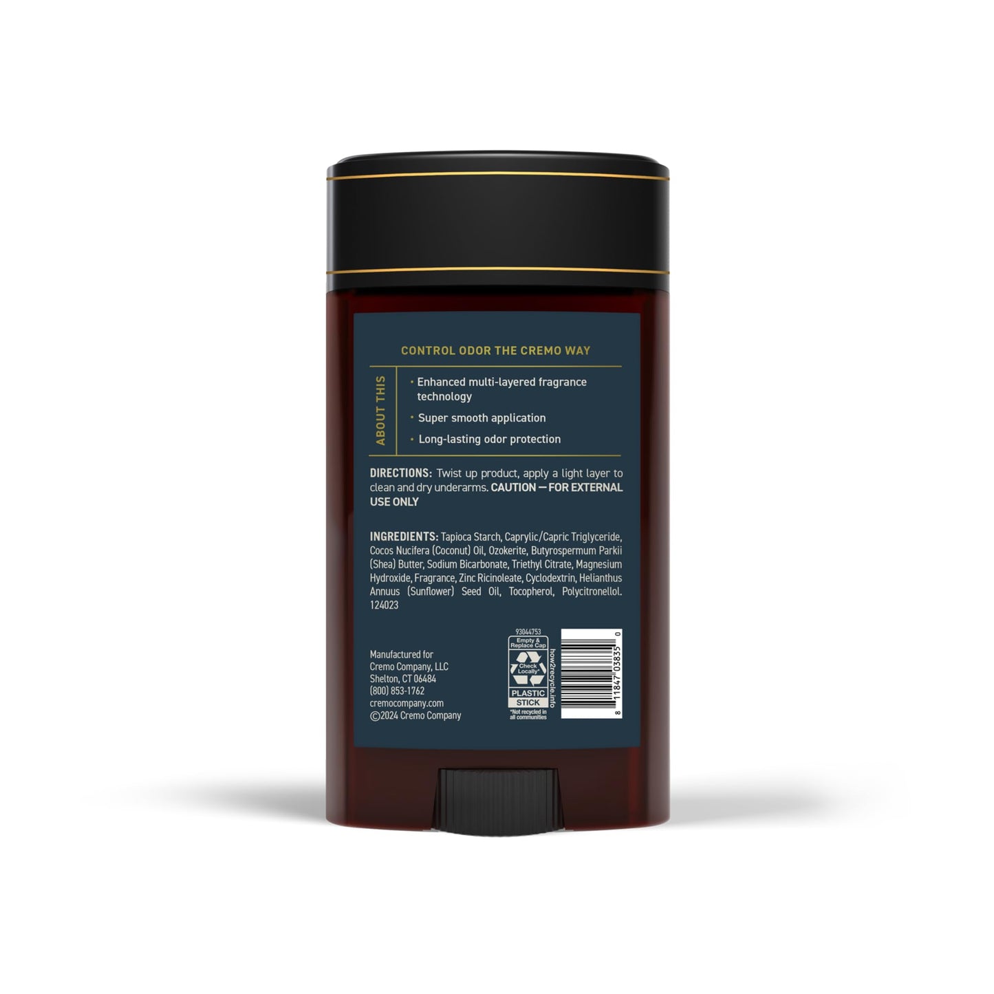 Cremo Palo Santo Aluminum Free Deodorant for Men, 48-hour Long Lasting Odor Protection, 2.65oz Beauty and Personal Care Cremo