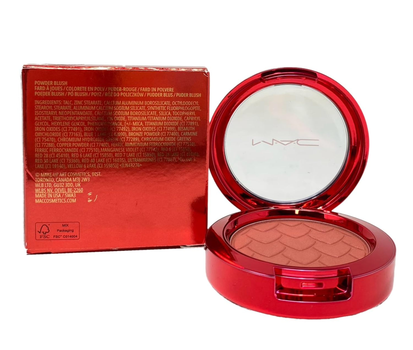M.A.C Cosmetics Lovestruck Luck Collection Powder Blush - Power To You! (Warm Burgundy) - .21 oz / 6 g Beauty & Personal Care MAC