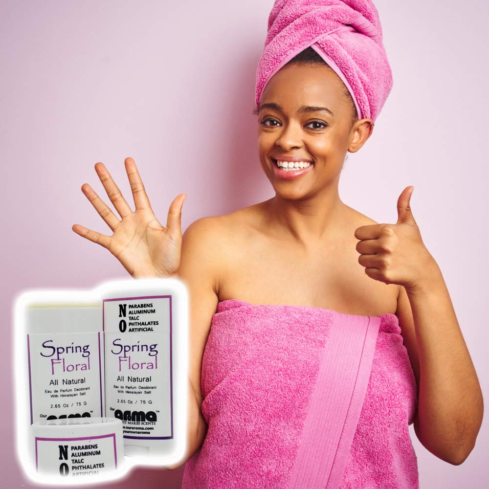 Our Aroma Natural Deodorant for Women - Hand Poured Aluminum Free Deodorant - Gluten Free, Cruelty Free, Free of Parabens - Spring Floral Scent… Beauty and Personal Care Our Aroma